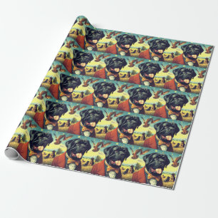 Papel De Presente Vintage Neapolitan Mastiff Pintura