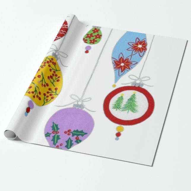Papel De Presente Vintage Ornament Wrapper Paper (Desenrolado)