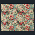 Papel De Presente Vintage Ornaments & Christmas Florals On Soft Blue<br><div class="desc">Este papel de embrulho exude um senso de tradição e nostalgia,  ressuscitando celebrações de feriado mais simples e animadoras. A combinação de enfeites,  flores de Natal e verde com o cenário azul suave cria um design eterno elegante que evoca o calor e o encanto da época de férias.</div>