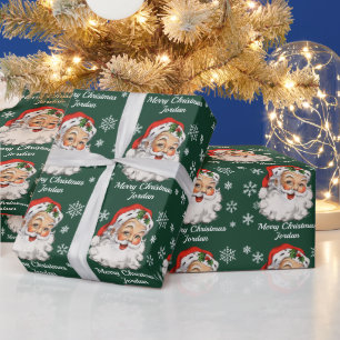 Papel De Presente Vintage Papai Noel personalizado de Natal