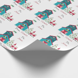 Papel De Presente Vintage Papais noeis North Pole E-Mail Para e Do N