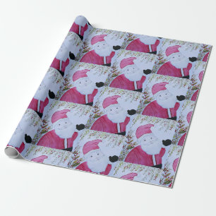 Papel De Presente Vintage Papais noeis Wrapper