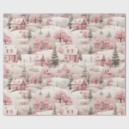 Papel De Presente Vintage Pink Natal