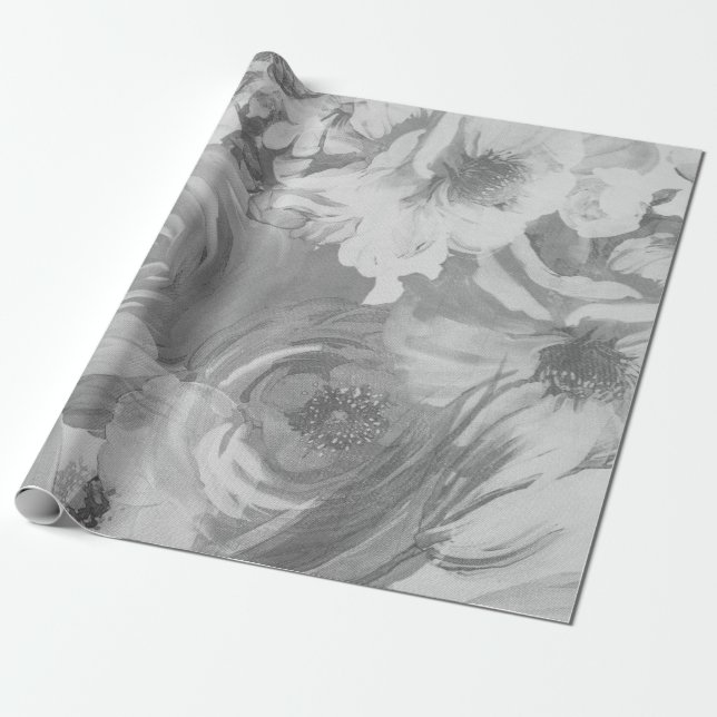 Papel De Presente Vintage Pintage Floral (Desenrolado)