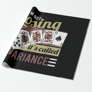 Papel De Presente Vintage Poker Estou perdendo chama-se Variância