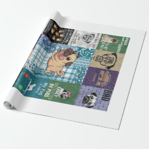 Papel De Presente Vintage Pug Lover Gift, Idea Pug Owner Blanket