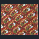 Papel De Presente Vintage Red Trator Christmas, de Frosty<br><div class="desc">Gelado</div>