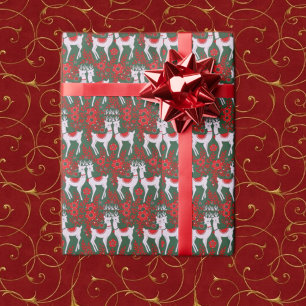 Papel De Presente Vintage Reindeer