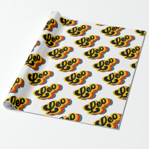Papel De Presente Vintage retro Leo