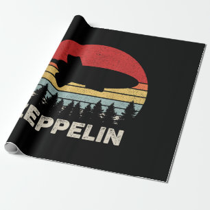 Papel De Presente Vintage Retro Zeppelin Camisa Dirigível