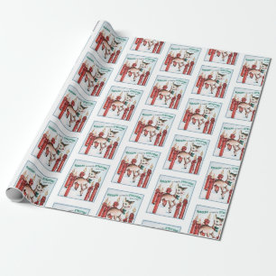 Papel De Presente Vintage Rudolph Strutting Wraping Paper