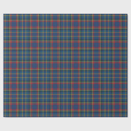 Papel De Presente Vintage Scottish Plaid in Red & Blue
