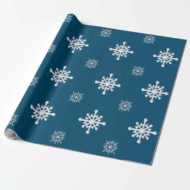 PAPEL DE PRESENTE VINTAGE SNOWFLAKE (Desenrolado)