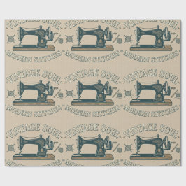 Papel De Presente Vintage Soul Modern Stitches Costura