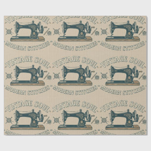 Papel De Presente Vintage Soul Modern Stitches Costura