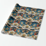Papel De Presente Vintage Victorian Christmas Angels Wrappaper<br><div class="desc">Este papel de embrulho apresenta um design natal vintage com anjos cerebicos voando entre nuvens e estrelas ouros. Os anjos são vestidos de vestidos pastéis fluidos, com asas delicadas e mortes de flores em suas cabeças. O fundo é um céu noturno profundo e estrelado, com raios de luz brilhantes de...</div>