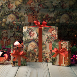 Papel De Presente Vintage Victorian Christmas Baubles
