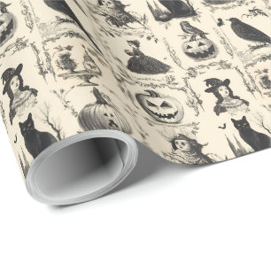 Papel De Presente Vintage Victorian Era Halloween