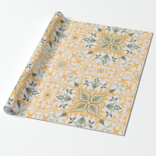 Papel De Presente Vintage Vinhas Florais Decorativas