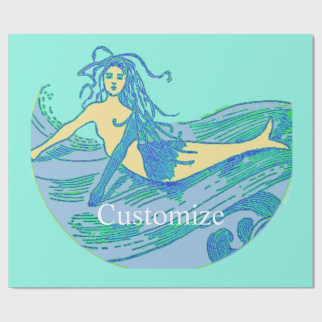 Papel De Presente Vintage Waverding Mermaid Thunder_Cove (Aberto)