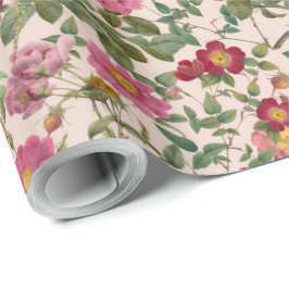 Papel de Presente Vintage Wild Rose em Blush Suave