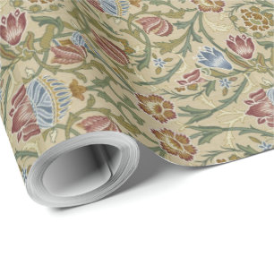 Papel De Presente Vintage William Morris Blue Brocade