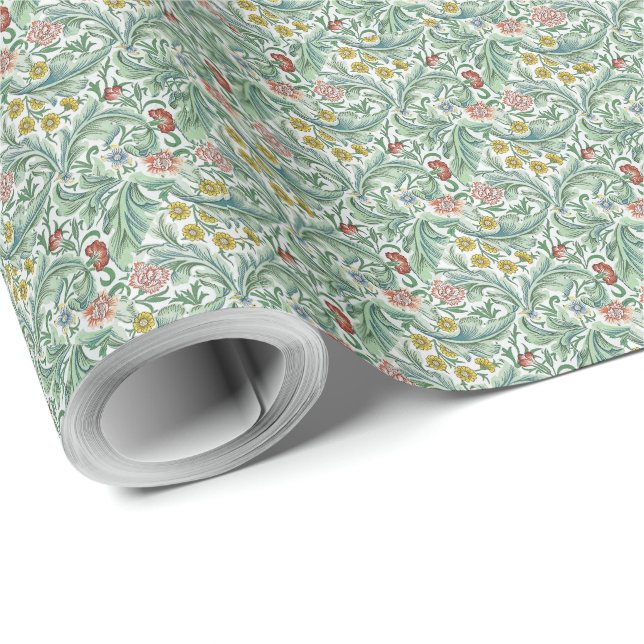 Papel De Presente Vintage William Morris Leicester (Ponta do rolo)