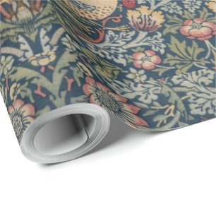 Papel De Presente Vintage William Morris Strawberry Thef