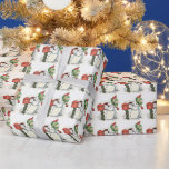 Papel De Presente Vintage Winter Snowman Winter Boné Red Mailbox<br><div class="desc">Um velho cartão de Natal giro com um boneco de neve vestindo um chapéu vermelho e verde de inverno listrado com um cardeal bonito sentado na cabeça. Ele foi à caixa de correio buscar ou talvez esteja enviando seus cartões de saudação de Natal.</div>