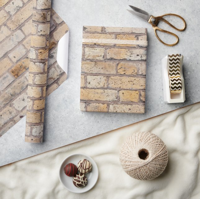 Papel De Presente Vintage Yellow Brick Design (Artesanato)