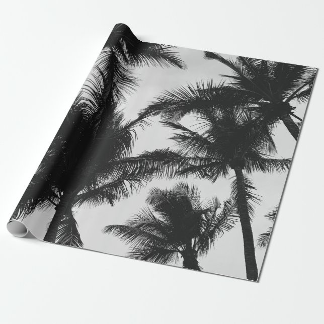 PAPEL DE PRESENTE VINTAGEM COCONUT PALM TREE (Desenrolado)