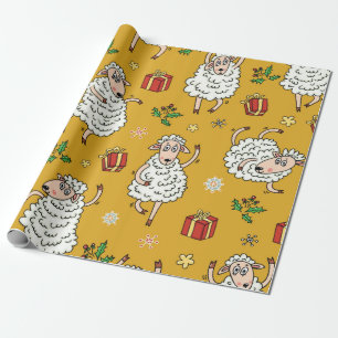 Papel De Presente vintagem de fundo de ovelha