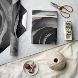 Papel De Presente Vintagem Floral Decorativa de Flor Rosa Preta