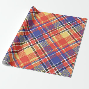 Papel De Presente Vintagem Geométrica de Tendência Coloritária de Pa