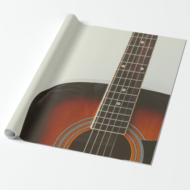 Papel De Presente Violão Bass Bonito (Desenrolado)