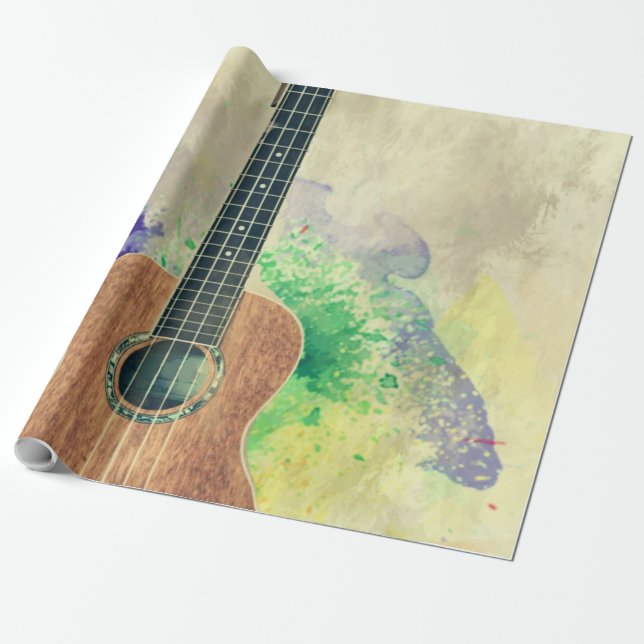 Papel De Presente Violão Bass Bonito (Desenrolado)