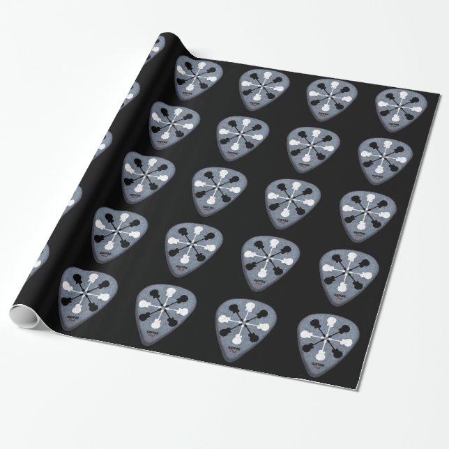 Papel De Presente violão preto (Desenrolado)
