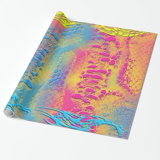 Papel De Presente VIOLET LACE - Digital - Arte Fractal - (Desenrolado)