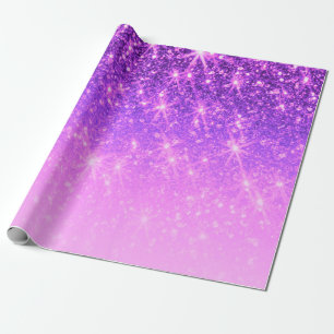 Papel De Presente Violet Purple Glitter