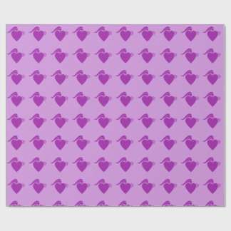 Papel De Presente violeta coração punk