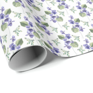 Papel De Presente Violetas embrulhando papel