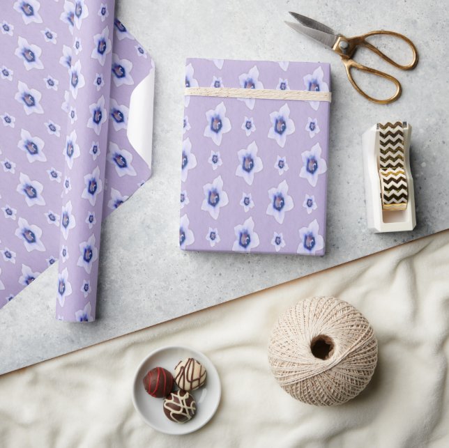 Papel De Presente Violetas Suaves (Artesanato)