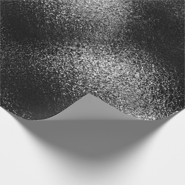 Papel De Presente Vip De Vidro Brilhante De Grafite Preta-Prateada (Ponta)