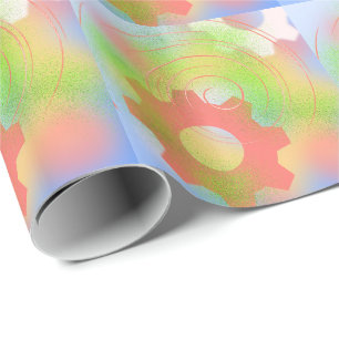 Papel De Presente Virando as Engrenagens Abstrato