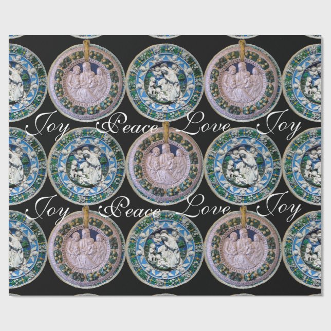 PAPEL DE PRESENTE VIRGEM, CRIANÇAS E ÂNGULOS, NATIVIDADE NATAL ROUNS (Aberto)