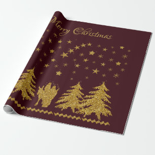 Papel De Presente Virgem de Natal Religiosa Maria, Ruas. José, Jesus