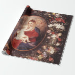 Papel De Presente Virgem e Criança num Garland de Flores<br><div class="desc">Peter Paul Rubens - Mestrados da Série de Artes</div>