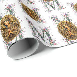 Papel De Presente Virgem ouro Reverence Maria
