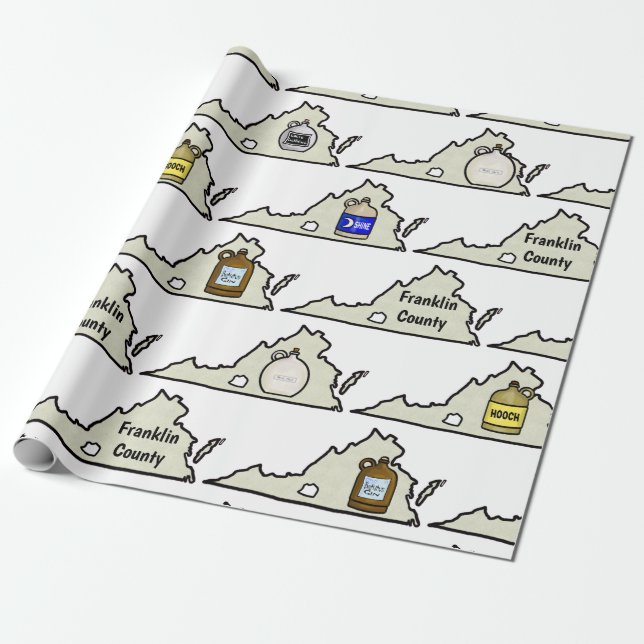 Papel De Presente Virginia Moonshine Wrapping Paper (Desenrolado)