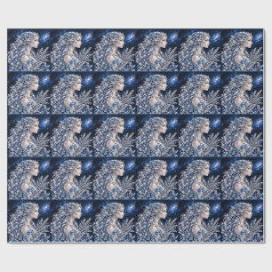 Papel De Presente Virgo Cristal de Prata Coleção Luxo